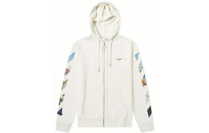 Толстовка с капюшоном Diag Color Arrow Zip Off-White