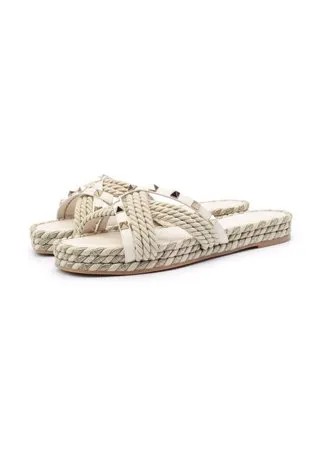 Кожаные шлепанцы Rockstud Torchon Valentino
