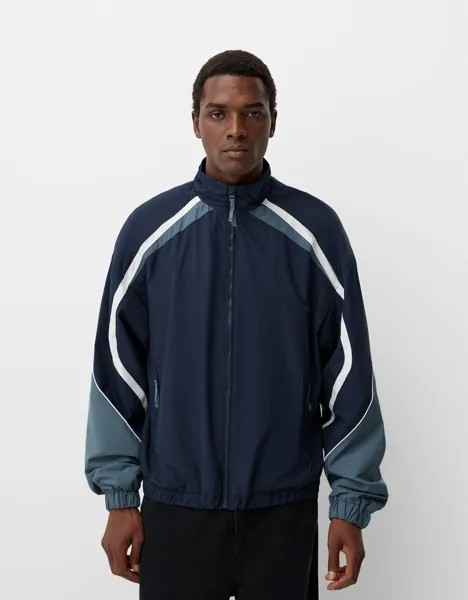 Техническая спортивная куртка Bershka, синий