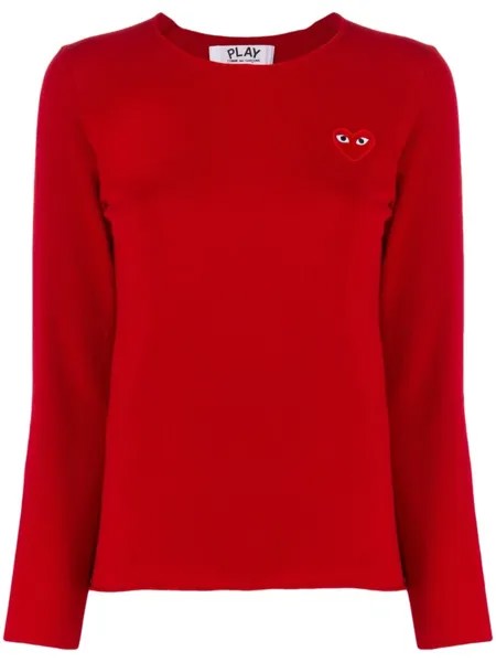 Comme Des Garçons Play джемпер с логотипом на груди, красный