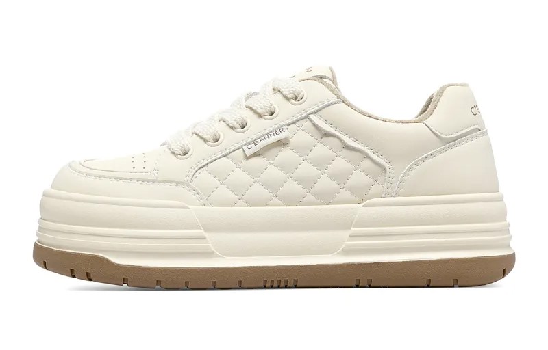 Кроссовки C°BANNER Skateboarding Shoes Women's Low-top Beige, бежевый