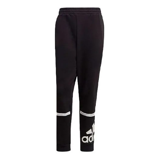 Спортивные штаны Men's adidas Large Logo Colorblock Casual Sports Breathable Long Pants/Trousers Black, черный