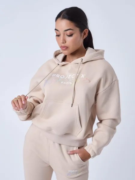 Худи Project X Paris Embroidered, бежевый