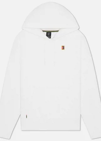Мужская толстовка Nike Court Fleece Hoodie, цвет белый, размер S