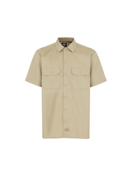 Комфортная рубашка на пуговицах Dickies work shirt, светло-бежевый