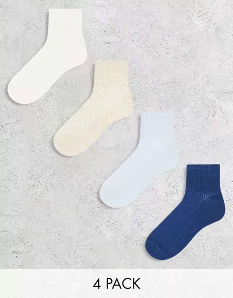 4 пары разноцветных носков в рубчик Lindex
