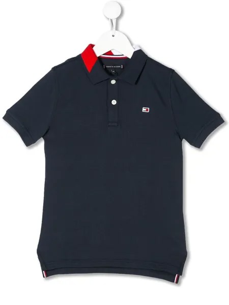 Tommy Hilfiger Junior рубашка поло с вышитым логотипом