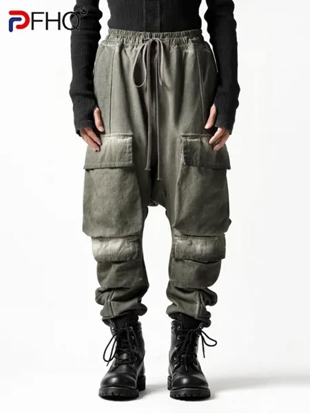 PFHQ Darwear нишевой стиль винтажный Галстук окрашенный Ретро вязаный весенне-летний Повседневный новый тренд японские брюки Харун для мужчин ...