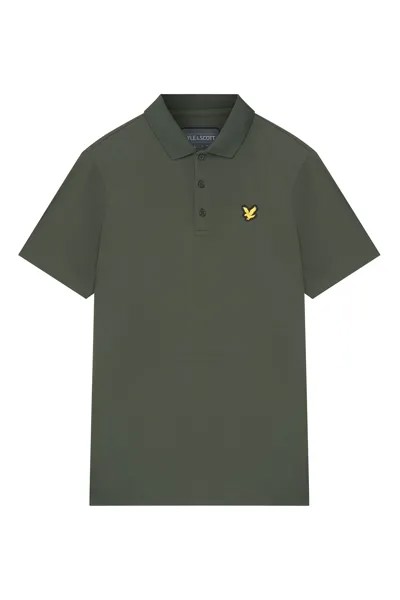 Зеленая рубашка-поло Golf Tech Lyle & Scott, зеленый