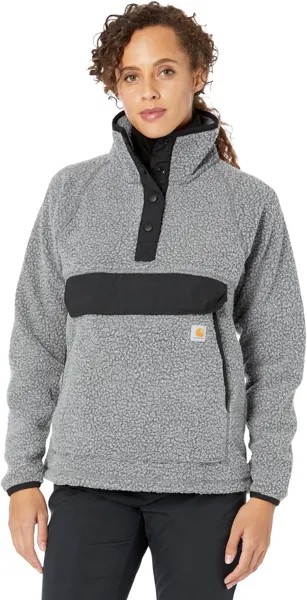 Куртка Fleece 1/4 Snap Front Jacket Carhartt, цвет Granite Heather