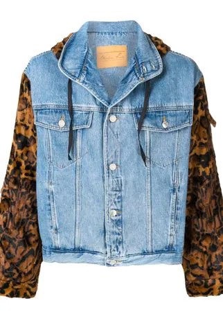 Martine Rose джинсовая куртка с леопардовыми рукавами