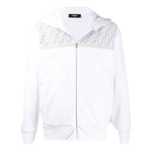 Куртка Men's FENDI hooded Long Sleeves Jacket White, белый