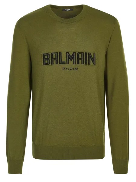 Пуловер Balmain, хаки