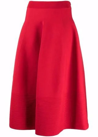 Alexander McQueen юбка миди в рубчик