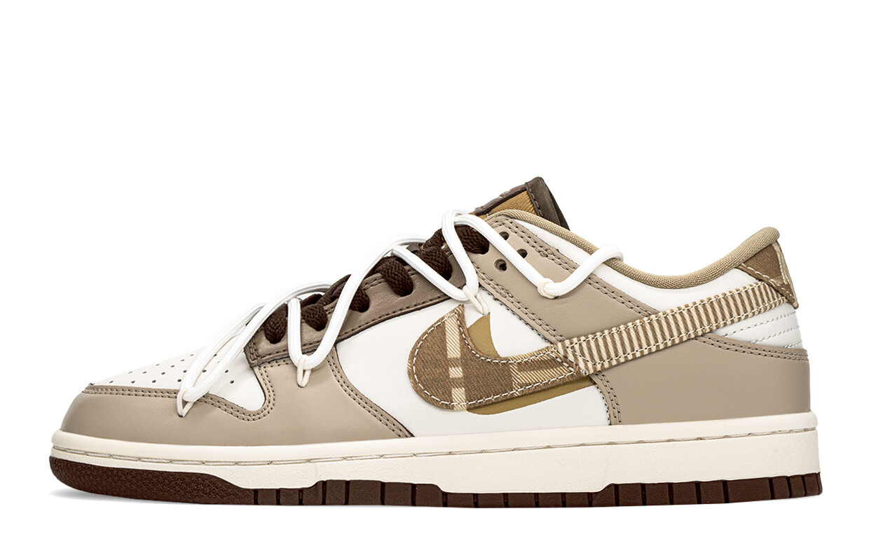 Кроссовки Nike Dunk Skateboarding Shoes Women's Low-top Brown/beige, хаки