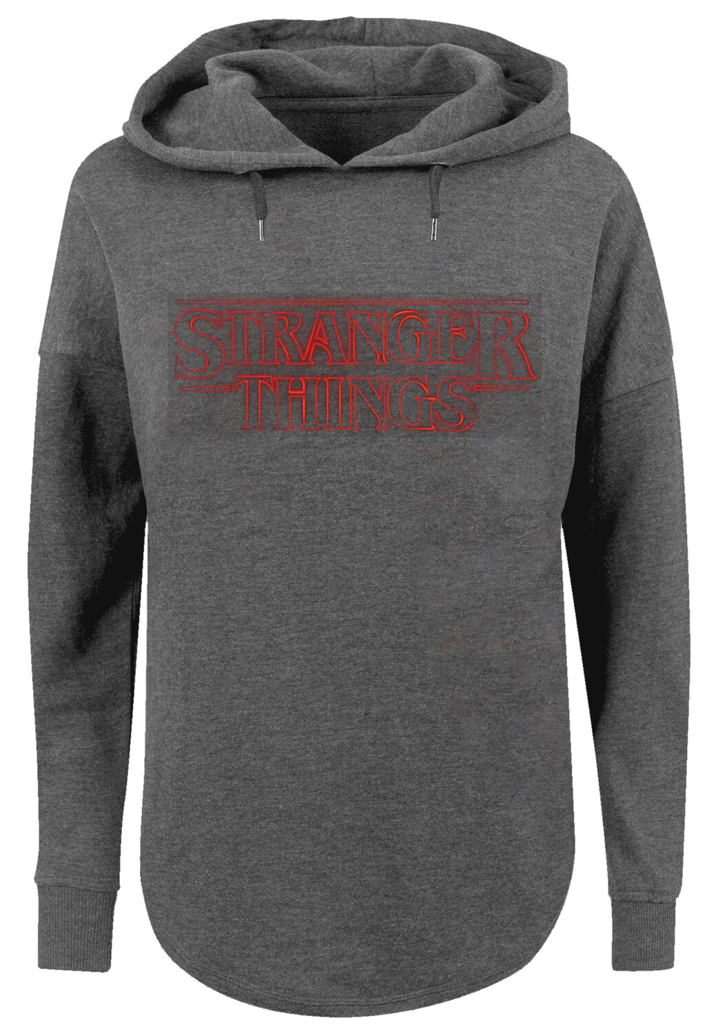 Свитер F4NT4STIC Oversized Hoodie Stranger Things Glow Logo Netflix TV Series, цвет charcoal