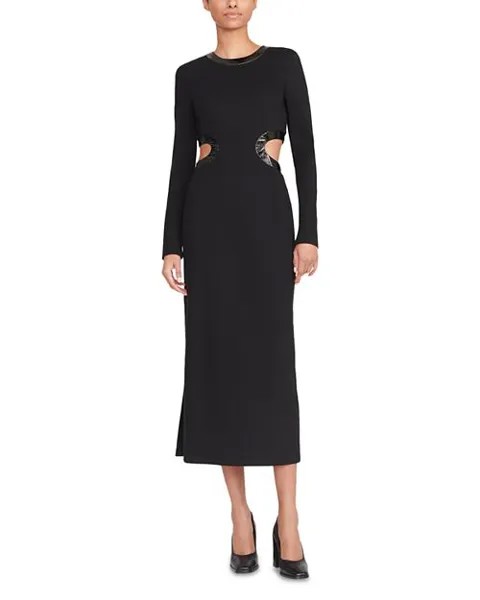 Платье Dolce с длинными рукавами STAUD, цвет Black