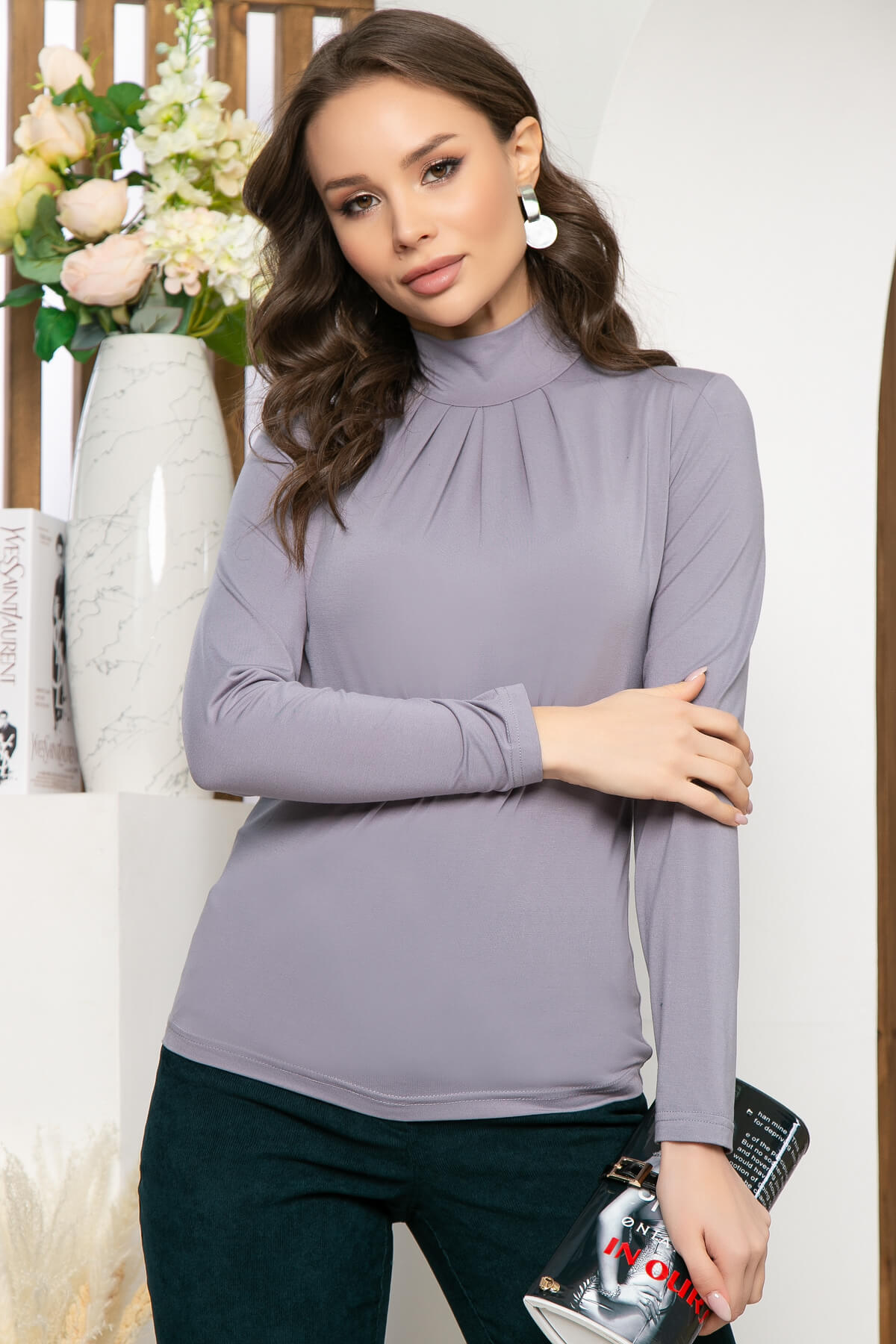 Водолазка женская LT Collection Сюзанна Б5153 серая 46 RU