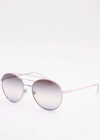 Круглые солнцезащитные oversize‑очки Vogue-Серебряный