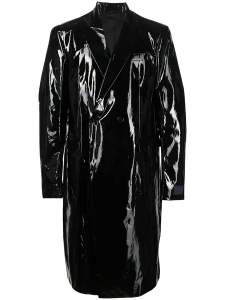 Raf Simons двубортное пальто, черный