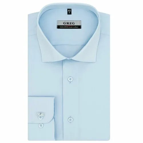 Рубашка GREG, размер 44, голубой