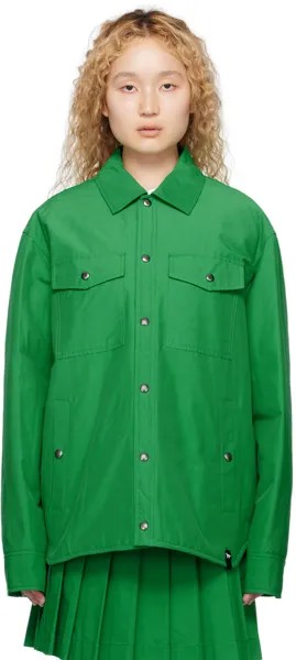 Зеленая стеганая куртка Трава Maison Kitsune