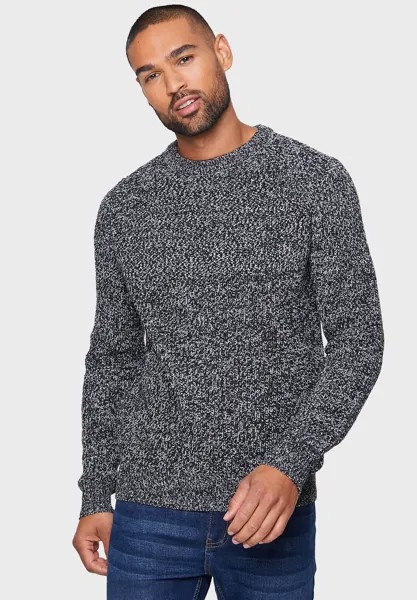 Вязаный свитер Threadbare, цвет jet black / ecru twist