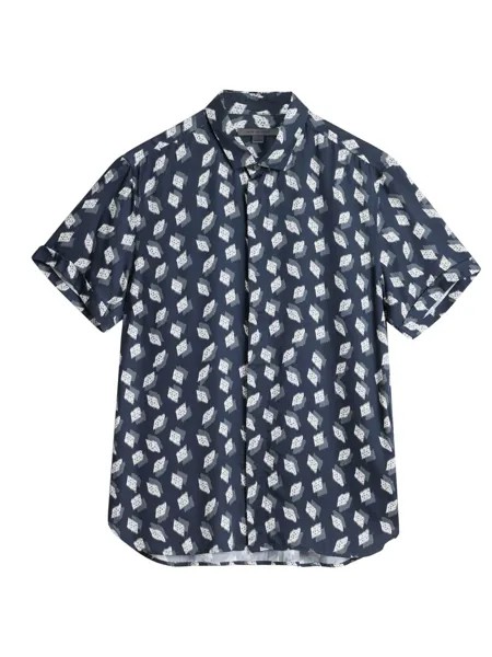 Рубашка Loren Slim-Fit с короткими рукавами John Varvatos, черный