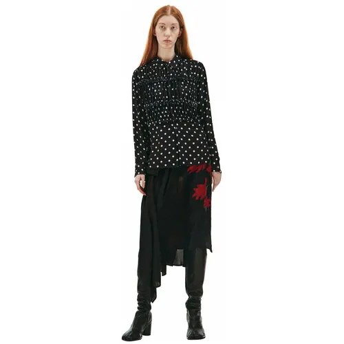 Comme des Garcons CdG Блузка в горох с рюшами 4