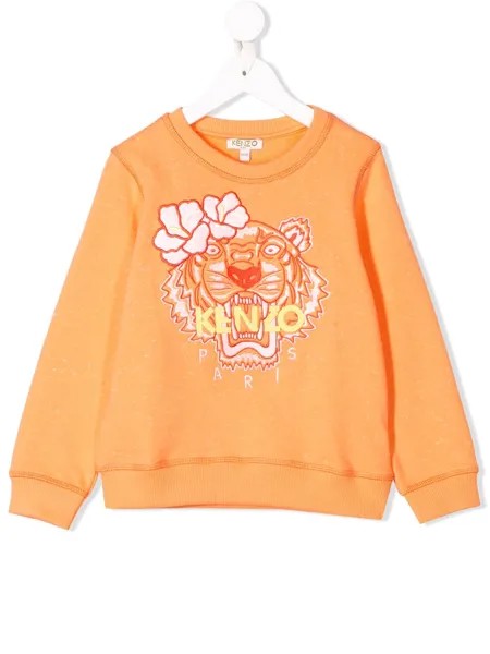 Kenzo Kids толстовка с вышивкой тигра