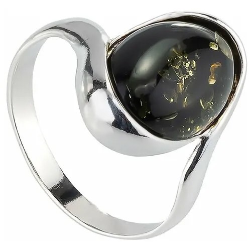 Кольцо Amberprofi, серебро, 925 проба, янтарь, размер 17.5