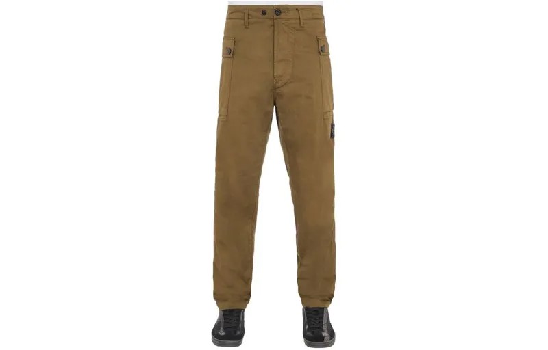 Повседневные брюки мужские оливково-зеленые Stone Island