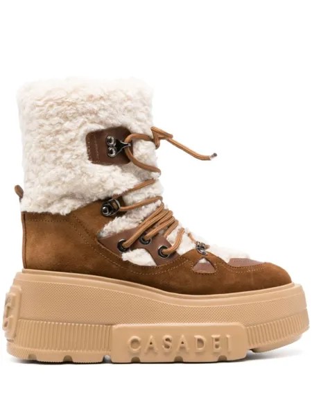 Casadei ботинки Stivali Polacco с подкладкой из овчины, коричневый
