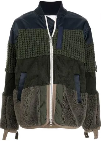 Sacai бомбер в технике пэчворк