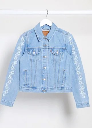 Синяя куртка Levi's original-Синий