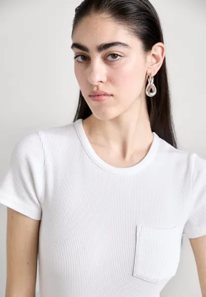 Футболка с принтом Arlo Pocket Tee Agolde, белая