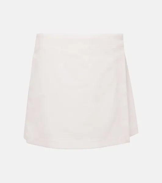 Хлопковая юбка с высокой посадкой Chloé, белый