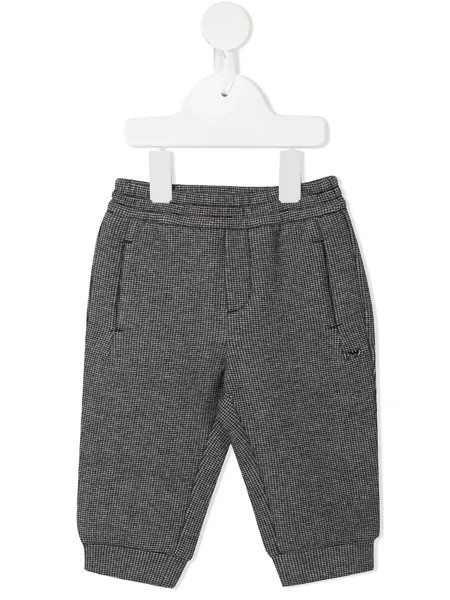Emporio Armani Kids спортивные брюки в ломаную клетку