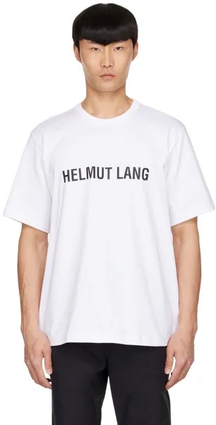 Белая хлопковая футболка Helmut Lang