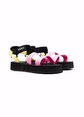 Dkny Kids сандалии в стиле колор-блок на платформе