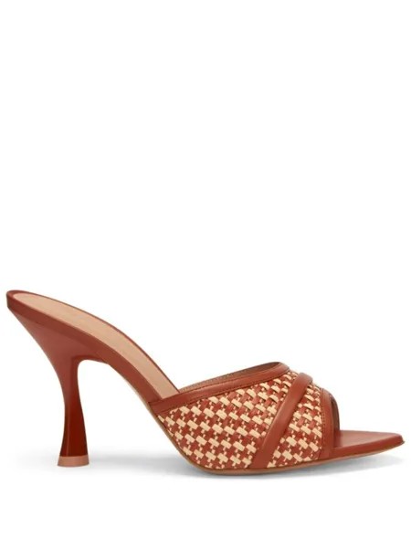 Malone Souliers мюли Julia 90 мм из рафии, коричневый