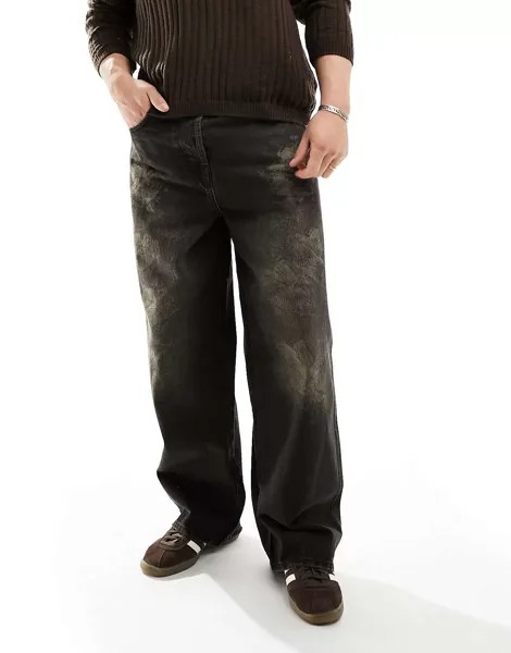COLLUSION X015 мешковатые джинсы с низкой посадкой, состаренные