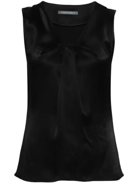 Alberta Ferretti топ со складками, черный
