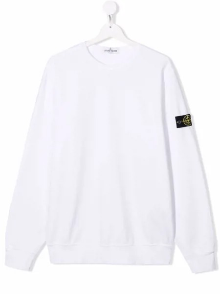 Stone Island Junior толстовка с нашивкой-логотипом