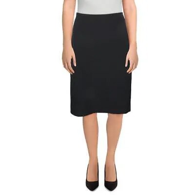 Женская черная трикотажная рабочая одежда длиной до колена Anne Klein, юбка-миди 10 BHFO 6577