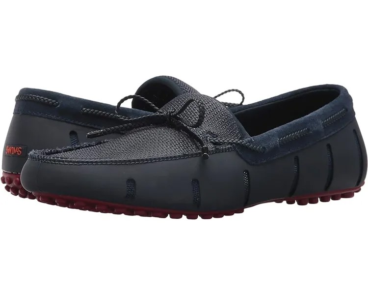 Лоферы SWIMS Braided Lace Loafer Driver, цвет Navy/Deep Red