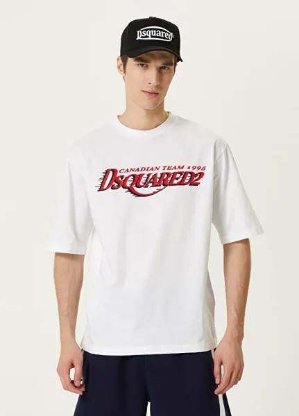 Футболка с логотипом Dsquared2, белый