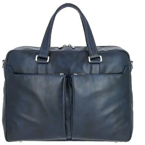 Мужская кожаная деловая сумка Versado VG024-15 navy