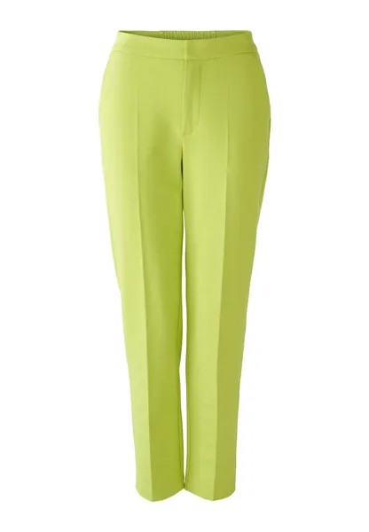Брюки Oui Jerseyhose FEYLIA Slim Fit, cropped, цвет macawa green