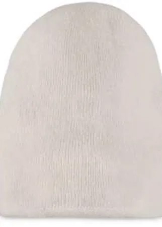 Вязаная шапка премиальной линии ALLA PUGACHOVA из шерсти светло-серого цвета. Подкладка выполнена из шерсти и текстиля.